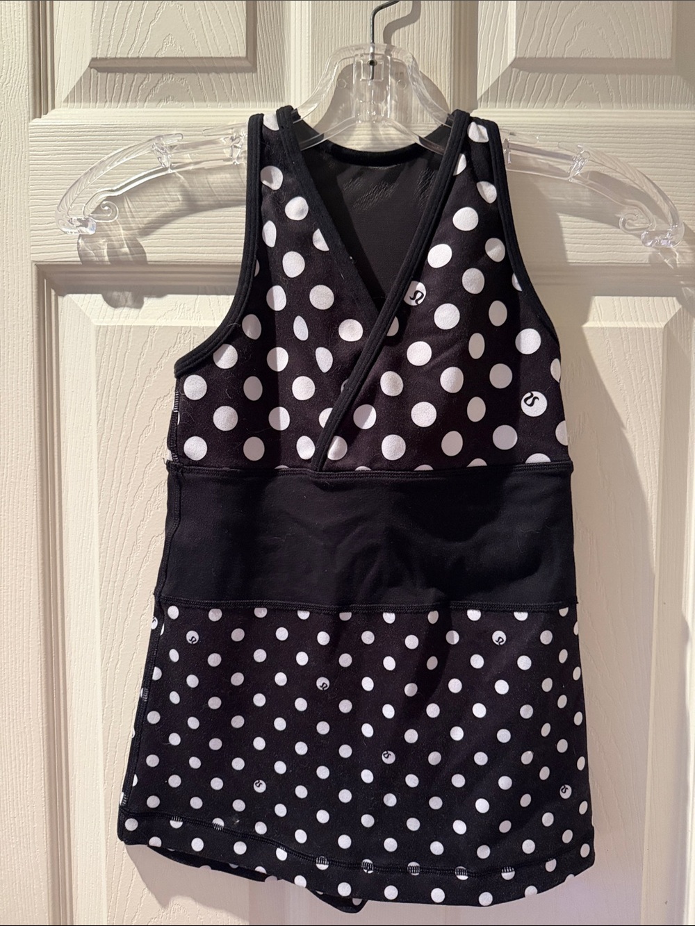 lululemon athletica Black and White Polka Dot Tank Top